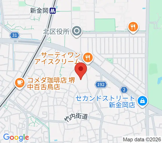 音楽教室ハーモニーの地図