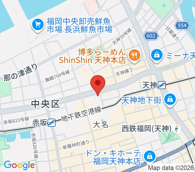 Oshiroミュージックスクール福岡校の地図