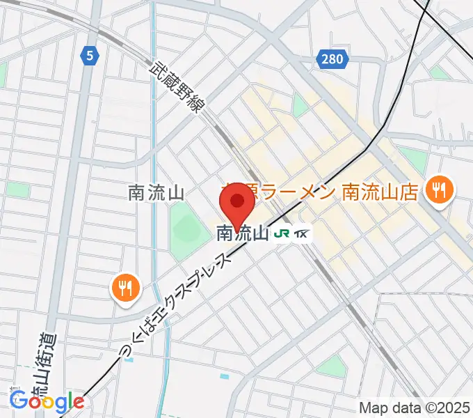 夢弦の会ギタースクールの地図