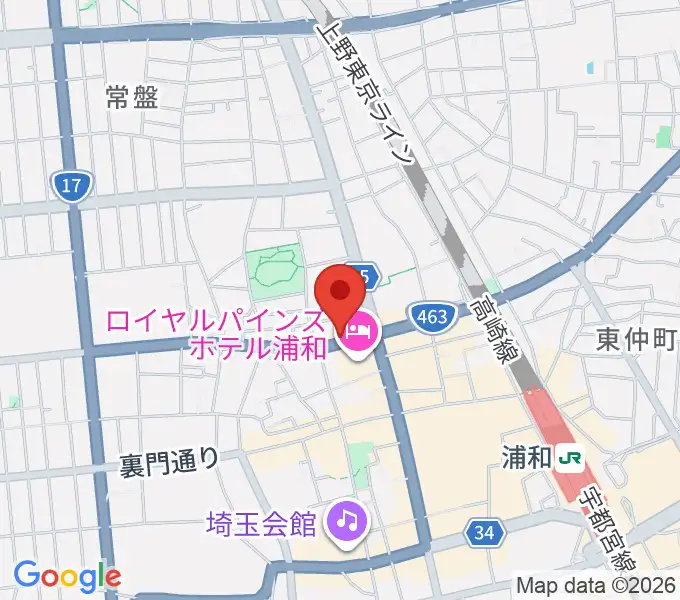 音楽教室ギターレ＆エアストの地図