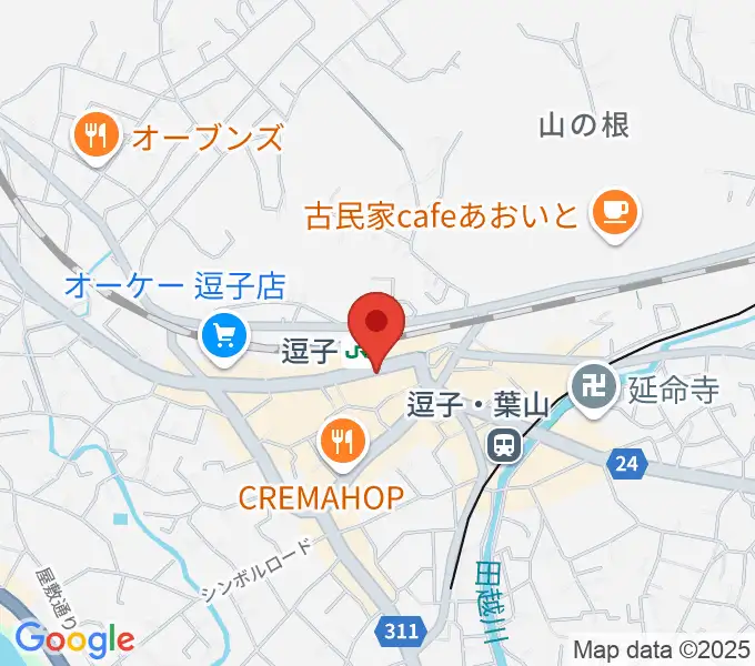 ファンデーク音楽院の地図