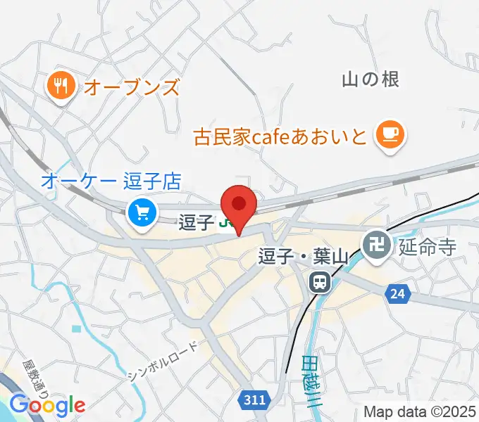 ファンデーク音楽院の地図