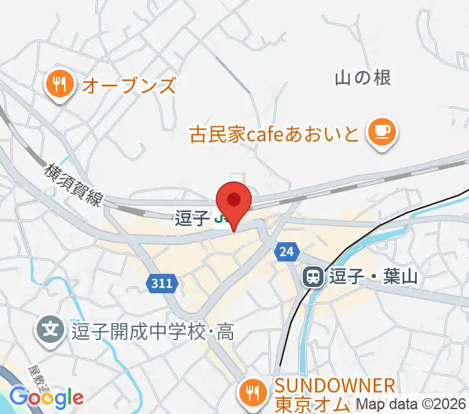 ファンデーク音楽院の地図