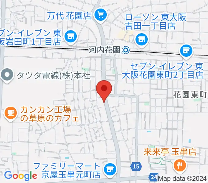 東大阪音楽学院の地図