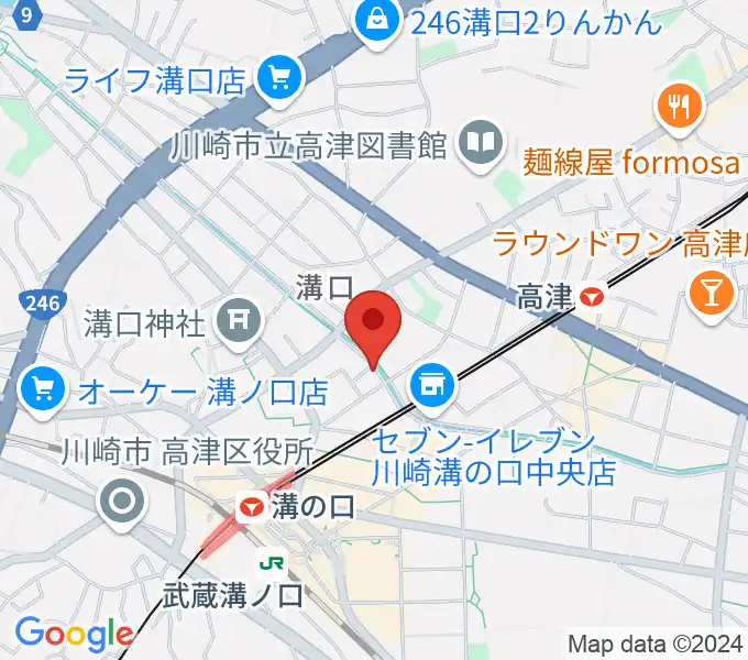 928ギター教室の地図