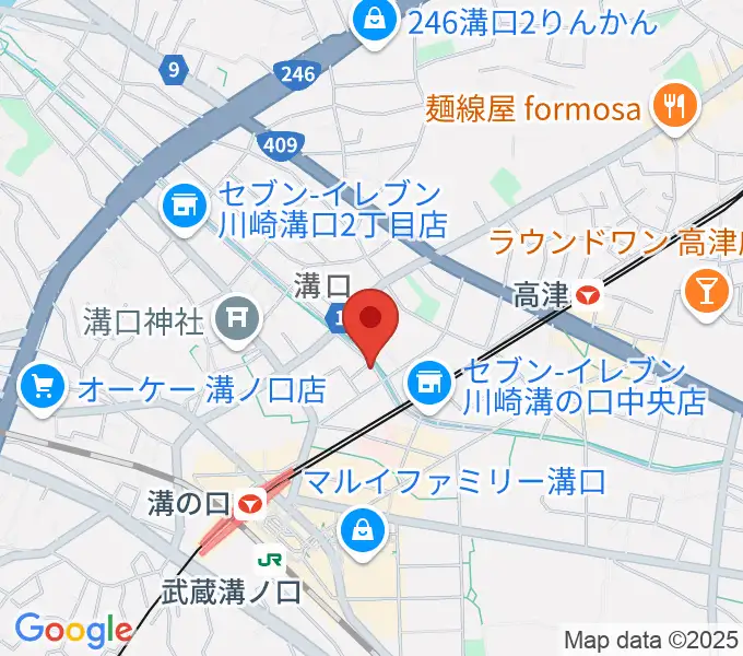 928ギター教室の地図