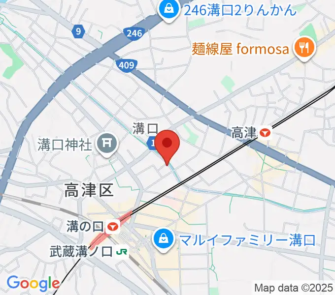928ギター教室の地図