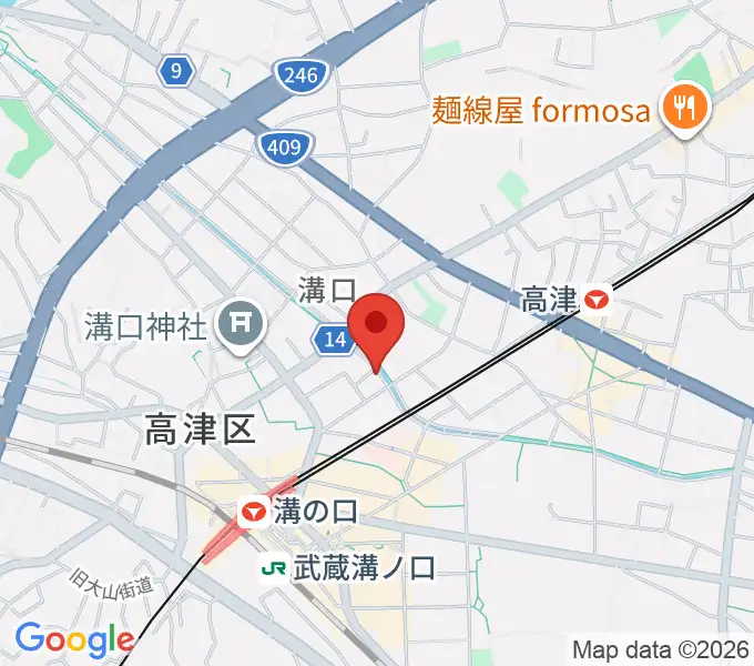 928ギター教室の地図