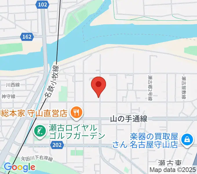 瀬古音楽センターの地図