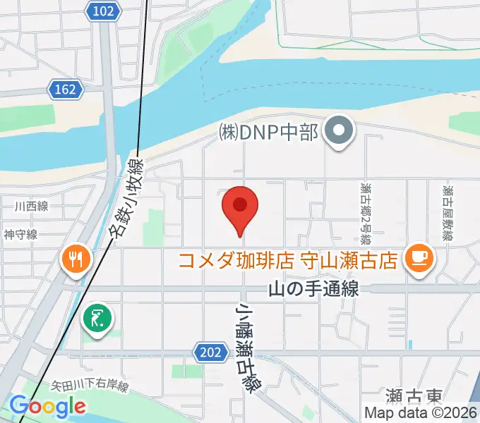 瀬古音楽センターの地図