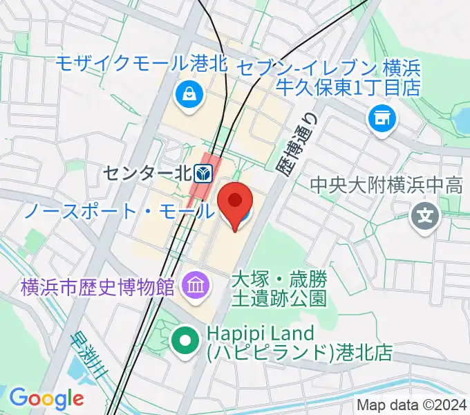 ヤマノミュージックサロンセンター北の地図