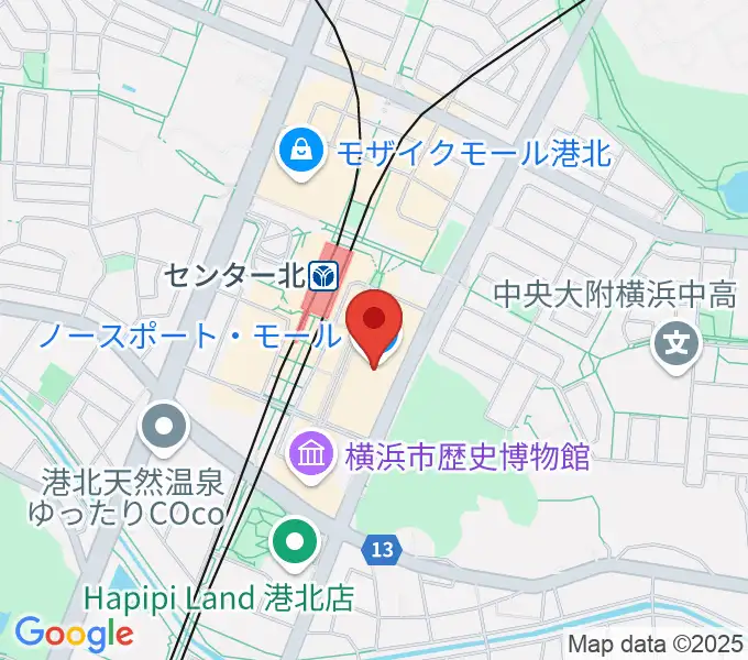 ヤマノミュージックサロンセンター北の地図
