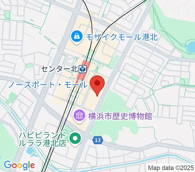 ヤマノミュージックサロンセンター北の地図