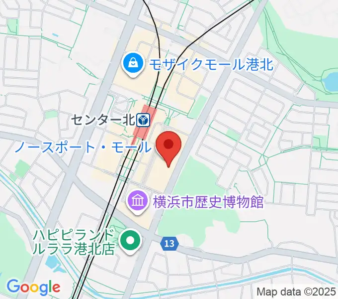 ヤマノミュージックサロンセンター北の地図
