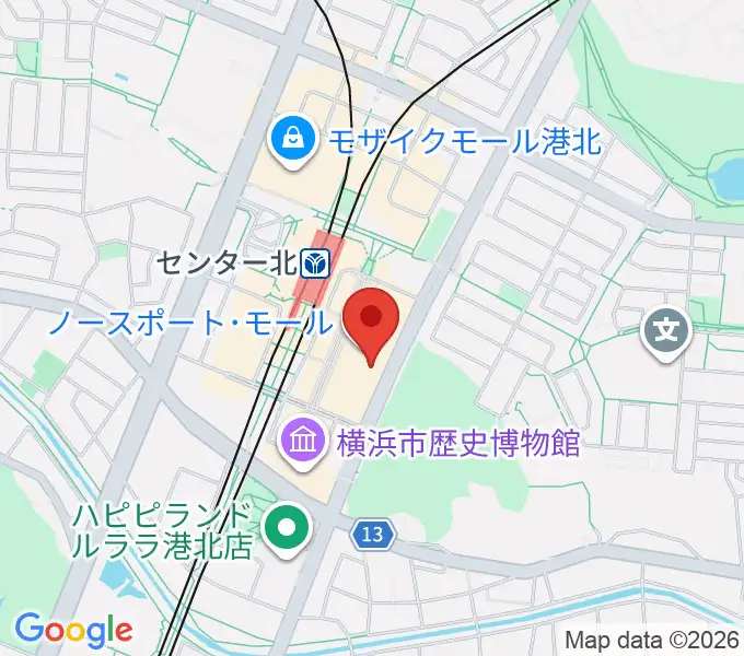 ヤマノミュージックサロンセンター北の地図