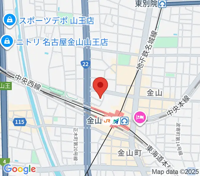 アズール・ギター教室の地図