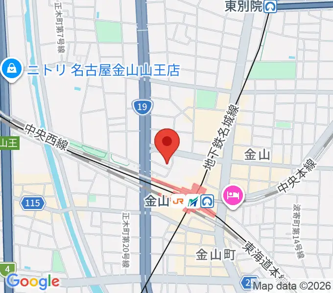 アズール・ギター教室の地図