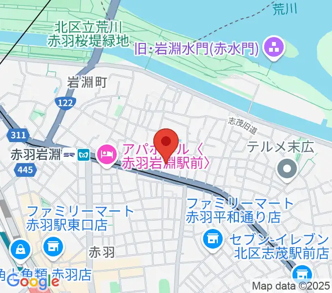 エコール・ド・ピアノの地図