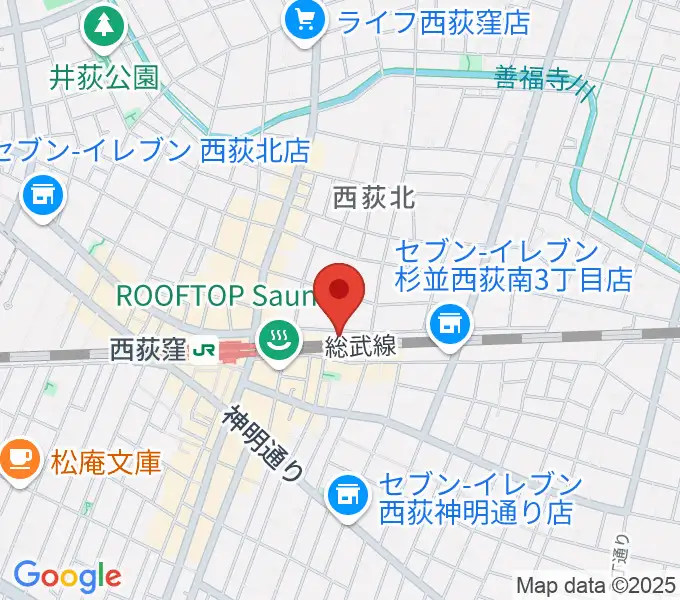 OKADA音楽教室 西荻窪の地図