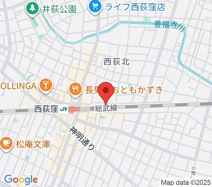 OKADA音楽教室 西荻窪の地図