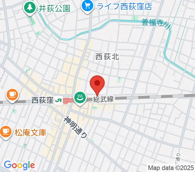 OKADA音楽教室 西荻窪の地図