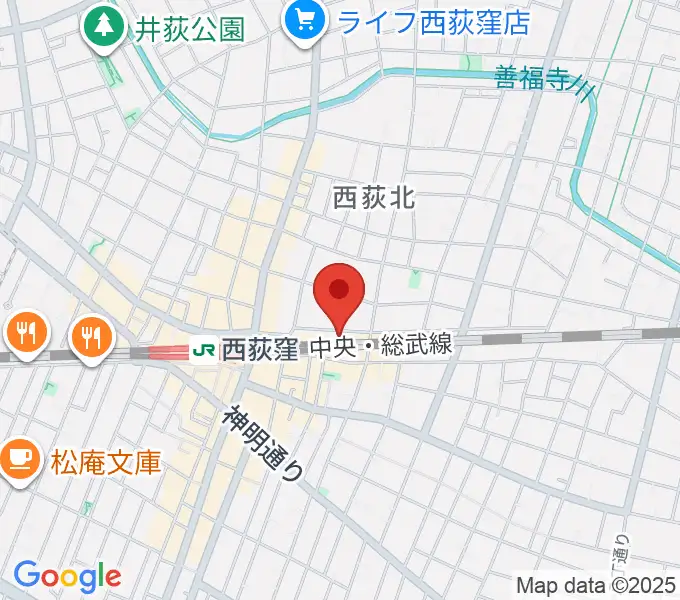 OKADA音楽教室 西荻窪の地図
