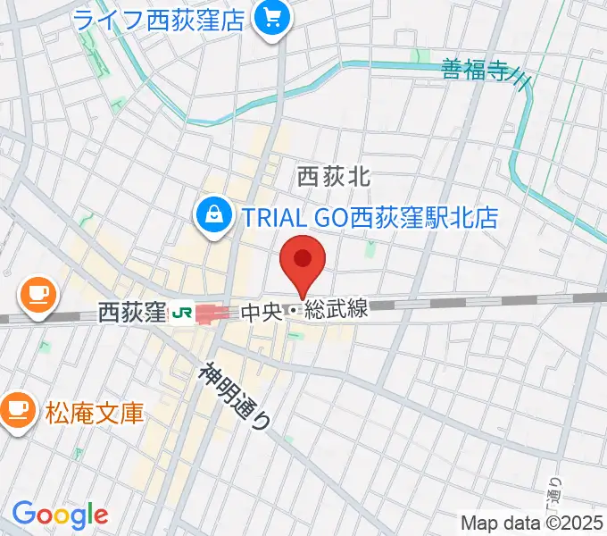 OKADA音楽教室 西荻窪の地図