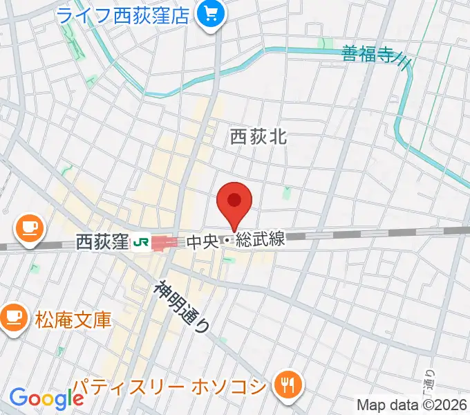 OKADA音楽教室 西荻窪の地図