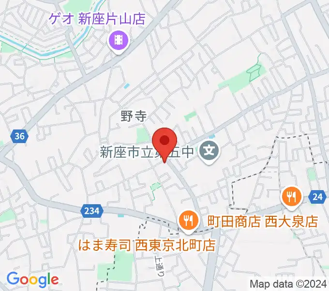 ブランチミュージックスクールの地図