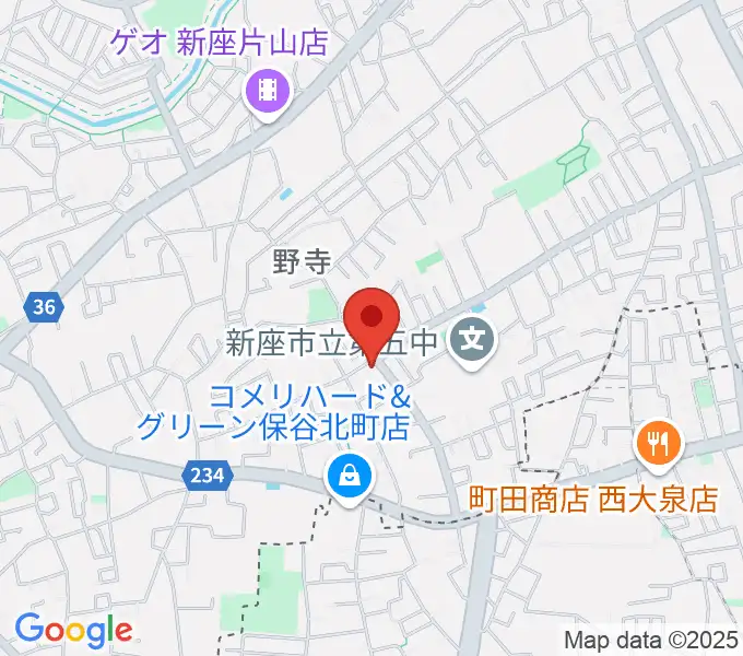 ブランチミュージックスクールの地図