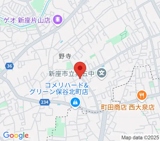 ブランチミュージックスクールの地図