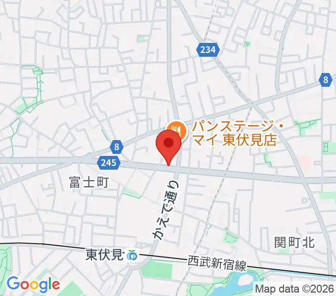 ステラ音楽教室 東伏見教室の地図