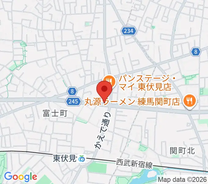 ステラ音楽教室 東伏見教室の地図