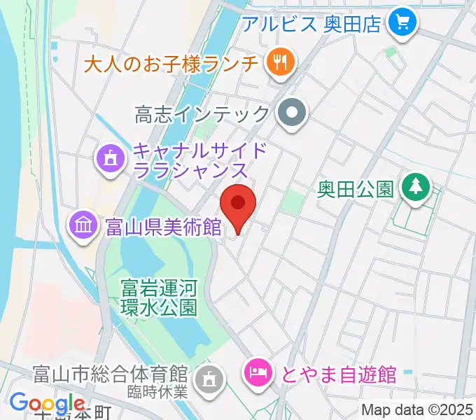 大橋ギタースクールの地図
