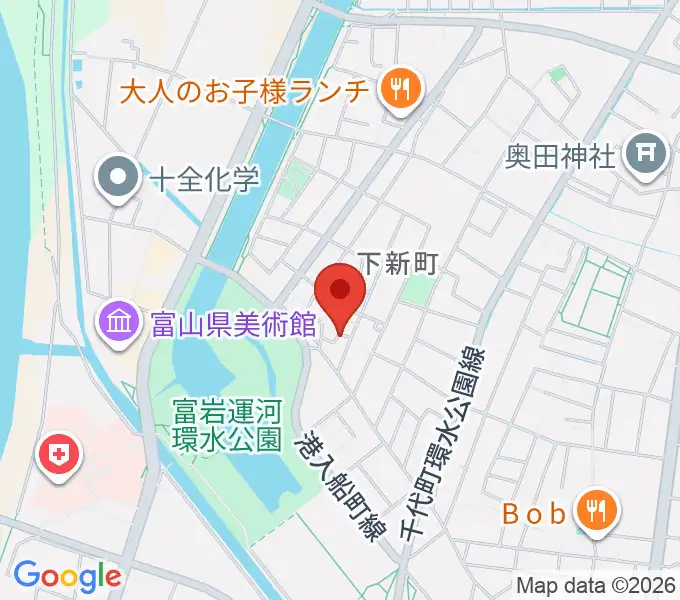 大橋ギタースクールの地図