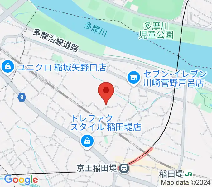 うえはらピアノ教室の地図