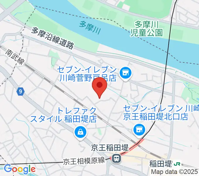 うえはらピアノ教室の地図