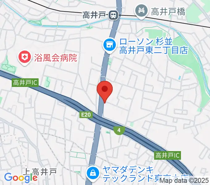 CANOPUSドラムスクールの地図