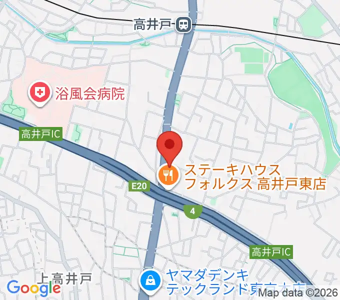 CANOPUSドラムスクールの地図