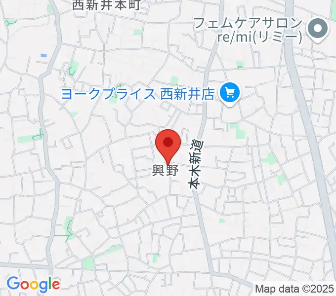 夢弦ギター教室の地図