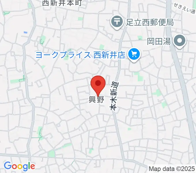 夢弦ギター教室の地図