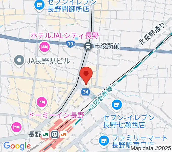 アイミュージックスクールの地図