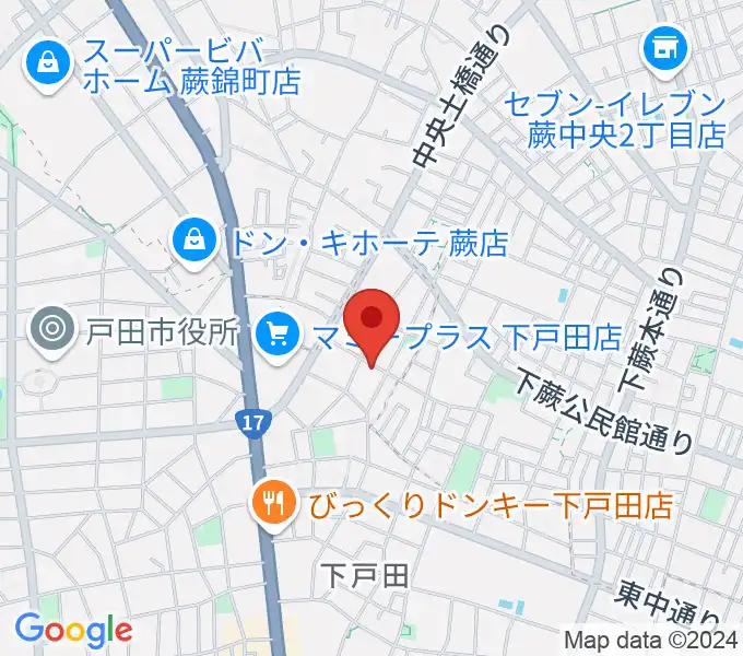 熊木ピアノ教室の地図