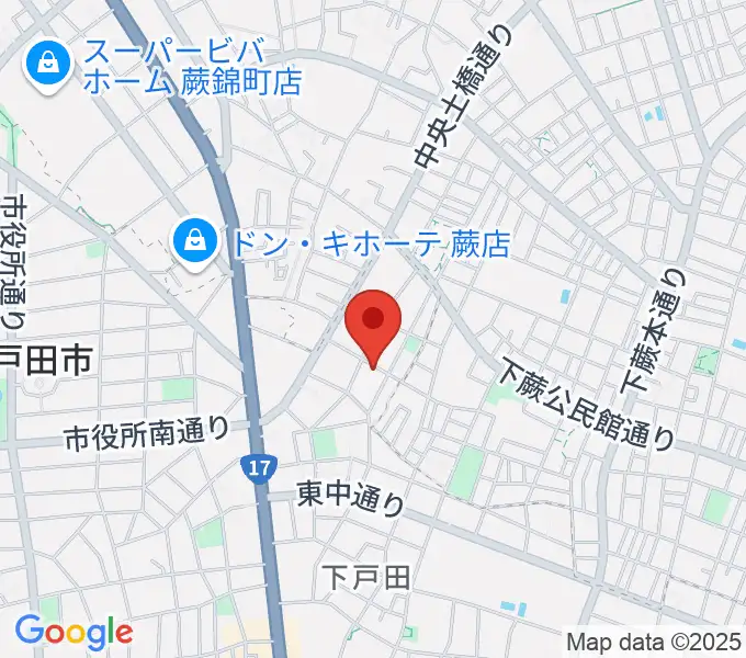 熊木ピアノ教室の地図
