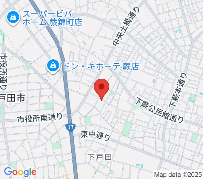 熊木ピアノ教室の地図