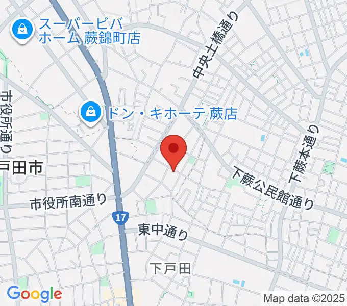 熊木ピアノ教室の地図