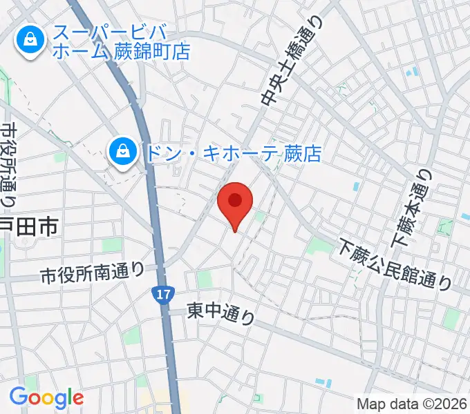 熊木ピアノ教室の地図