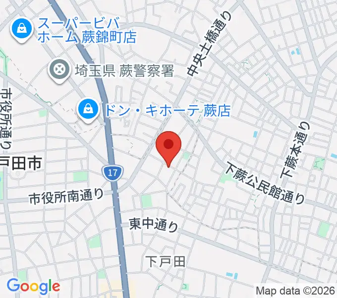 熊木ピアノ教室の地図