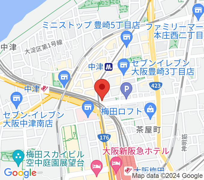 ロキシー・ミュージック・スクール梅田校の場所