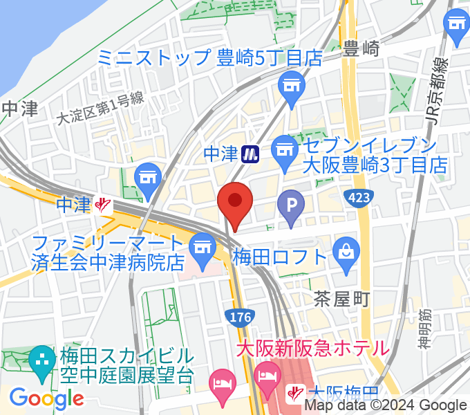 ロキシー・ミュージック・スクール梅田校の場所